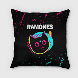 Подушка квадратная Ramones - rock star cat