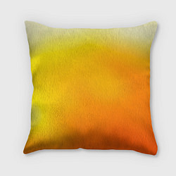 Подушка квадратная Яркий оранж, цвет: 3D-принт