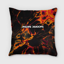 Подушка квадратная Imagine Dragons red lava