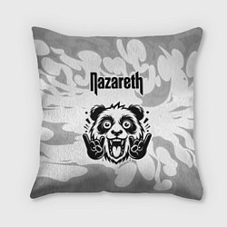 Подушка квадратная Nazareth рок панда на светлом фоне