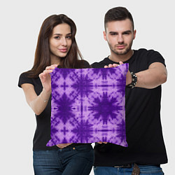 Подушка квадратная Тай дай фиолетовый, цвет: 3D-принт — фото 2