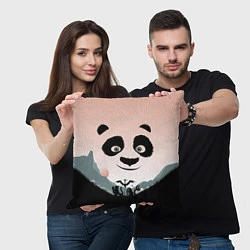 Подушка квадратная Силуэт кунг фу панда, цвет: 3D-принт — фото 2