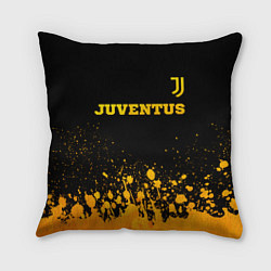 Подушка квадратная Juventus - gold gradient посередине