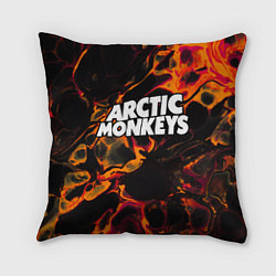 Подушка квадратная Arctic Monkeys red lava