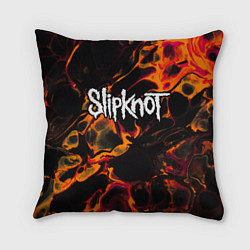 Подушка квадратная Slipknot red lava, цвет: 3D-принт