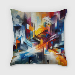 Подушка квадратная Абстрактные фигуры, цвет: 3D-принт