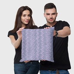 Подушка квадратная Нежный сиреневый абстрактный, цвет: 3D-принт — фото 2