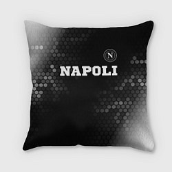 Подушка квадратная Napoli sport на темном фоне посередине