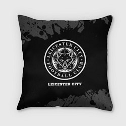 Подушка квадратная Leicester City sport на темном фоне