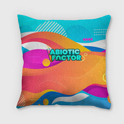 Подушка квадратная Abiotic Factor цветное безумие