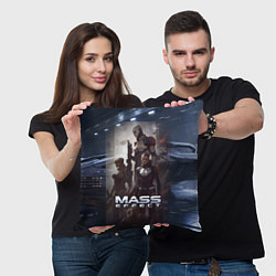 Подушка квадратная Mass Effect game, цвет: 3D-принт — фото 2