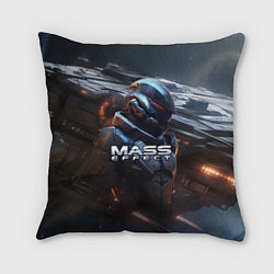 Подушка квадратная Mass Effect game space, цвет: 3D-принт