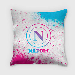 Подушка квадратная Napoli neon gradient style, цвет: 3D-принт