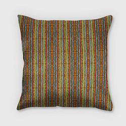 Подушка квадратная Полосы в африканском стиле, цвет: 3D-принт