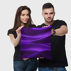 Подушка квадратная Фиолетовый шелк, цвет: 3D-принт — фото 2