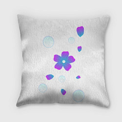 Подушка квадратная Цветочки и пузыри, цвет: 3D-принт