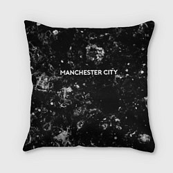 Подушка квадратная Manchester City black ice