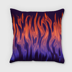 Подушка квадратная Сиреневое пламя, цвет: 3D-принт