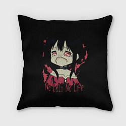 Подушка квадратная No loli No life, цвет: 3D-принт