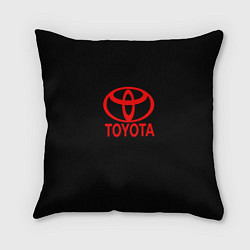 Подушка квадратная Toyota red logo