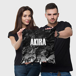 Подушка квадратная Akira black graphite, цвет: 3D-принт — фото 2