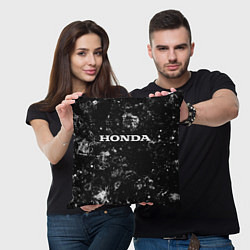 Подушка квадратная Honda black ice, цвет: 3D-принт — фото 2
