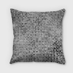 Подушка квадратная Серый текстурированный кубики