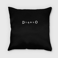 Подушка квадратная Diablo logo white