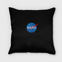 Подушка квадратная Nasa logo space blue