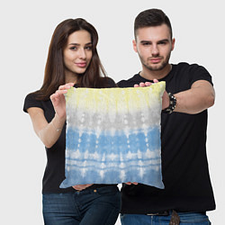 Подушка квадратная Color stripes: tie-dye, цвет: 3D-принт — фото 2