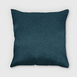 Подушка квадратная Текстурированный тёмный сине-зелёный