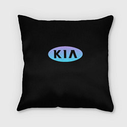 Подушка квадратная KIA logo neon