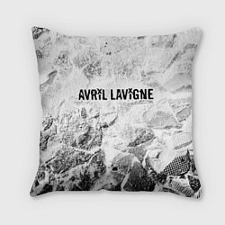 Подушка квадратная Avril Lavigne white graphite