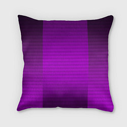 Подушка квадратная Фиолетовый градиентный полосатый комбинированный у