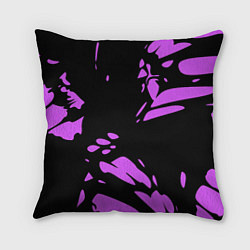Подушка квадратная Фиолетовая абстракция, цвет: 3D-принт