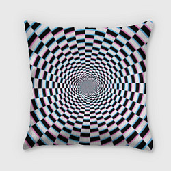 Подушка квадратная Оптическая иллюзия с погружением, цвет: 3D-принт