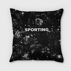 Подушка квадратная Sporting black ice, цвет: 3D-принт