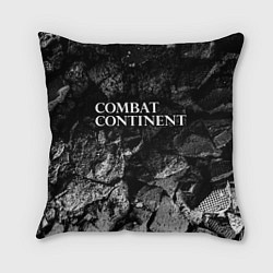 Подушка квадратная Combat Continent black graphite, цвет: 3D-принт