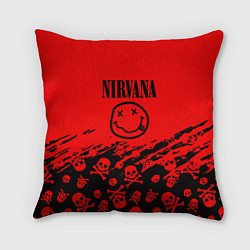 Подушка квадратная Nirvana rock skull