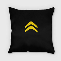 Подушка квадратная Citroen logo yellow, цвет: 3D-принт