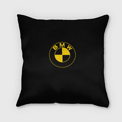 Подушка квадратная BMW logo yellow