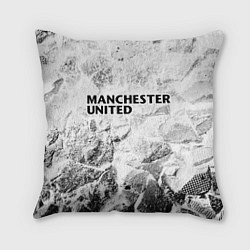 Подушка квадратная Manchester United white graphite