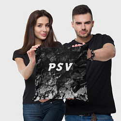 Подушка квадратная PSV black graphite, цвет: 3D-принт — фото 2
