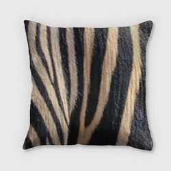 Подушка квадратная Мех зебры, цвет: 3D-принт