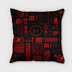 Подушка квадратная Twenty one pilots pattern rock, цвет: 3D-принт