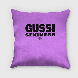 Подушка квадратная Гусси сиреневый - сексуальность, цвет: 3D-принт