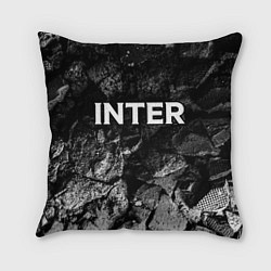 Подушка квадратная Inter black graphite, цвет: 3D-принт
