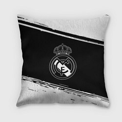 Подушка квадратная Реал мадрид белое лого