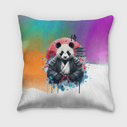 Подушка квадратная Panda samurai - Japan