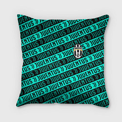 Подушка квадратная Juventus pattern logo steel, цвет: 3D-принт